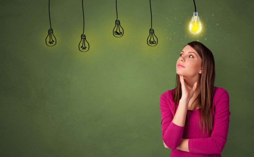 Business-person-looking-for-new-idea-with-grey-copy-space