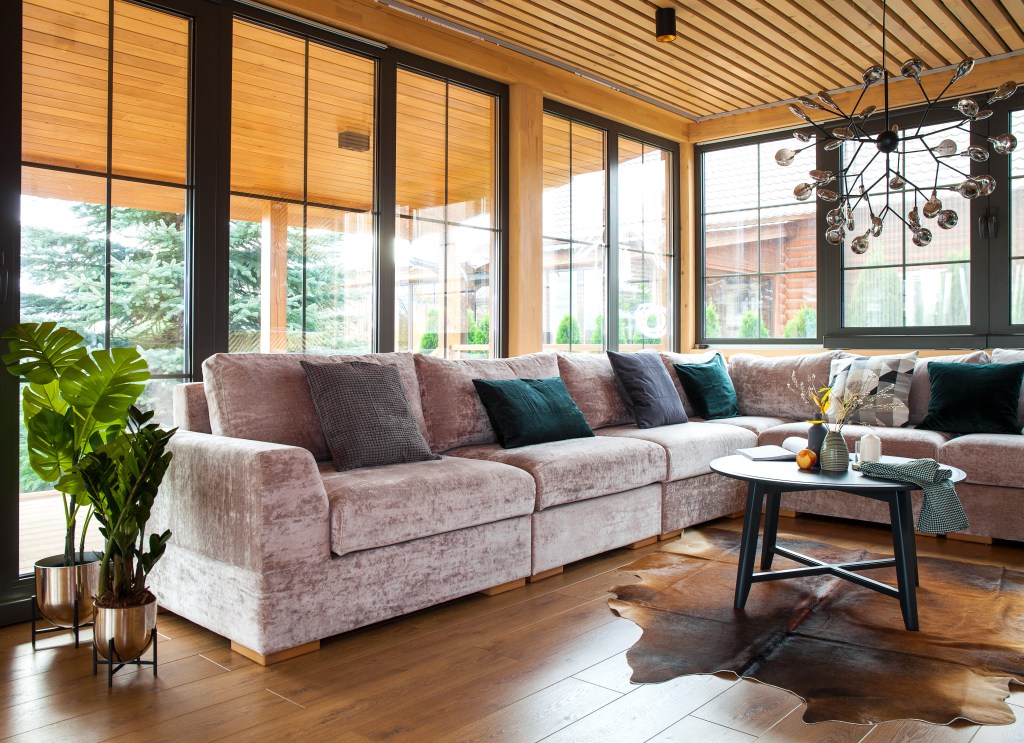 interior in a living room in private house