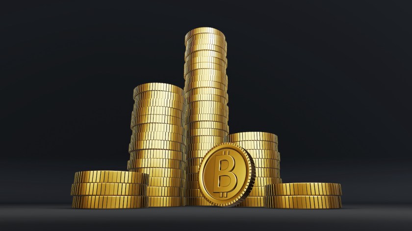 Bitcoin Investment Investing Coin Stacking Savings NFT Cryptocurrency Defi Blockchain NFT Digital Innovative Wealth Wealthy Gold Golden Coin Ethereum Growth Gain Banking