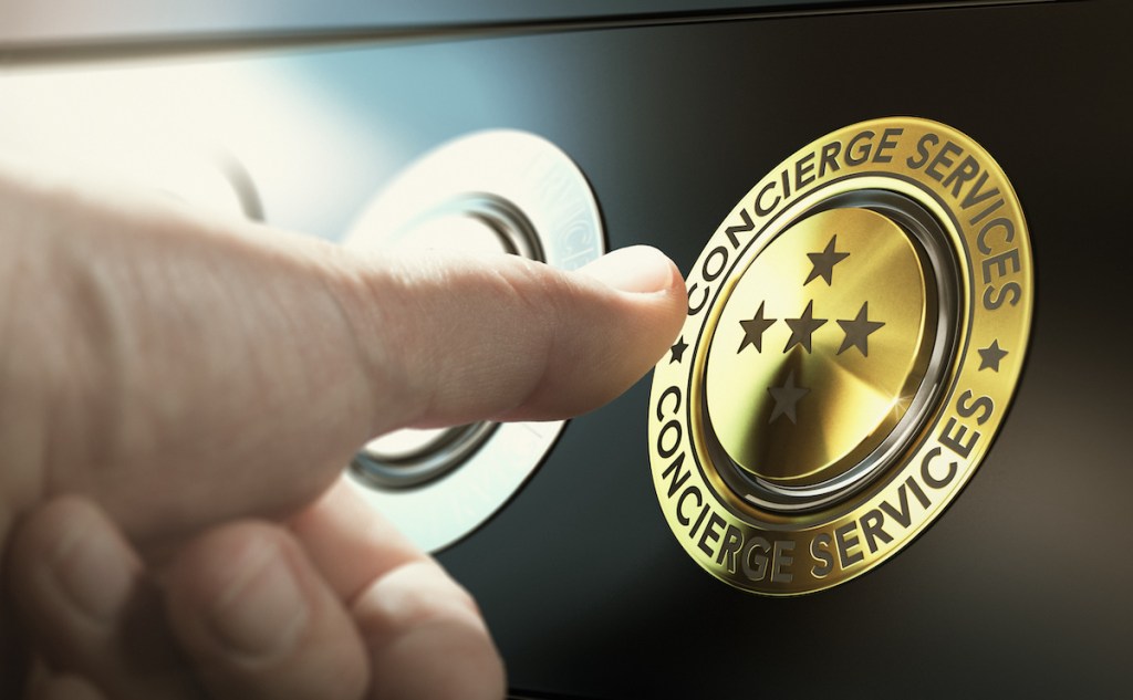 kwx, Keller Williams concierge service by pushing a golden button.