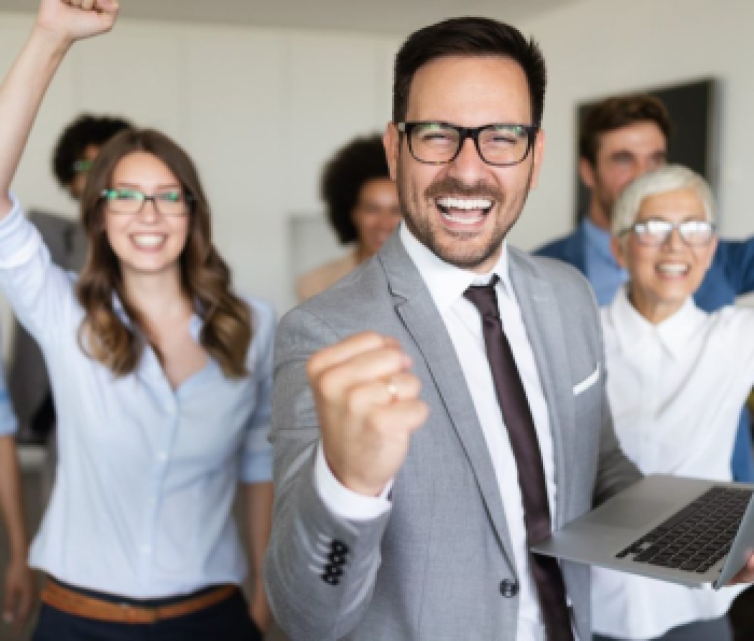 Successful business group of people at work in office